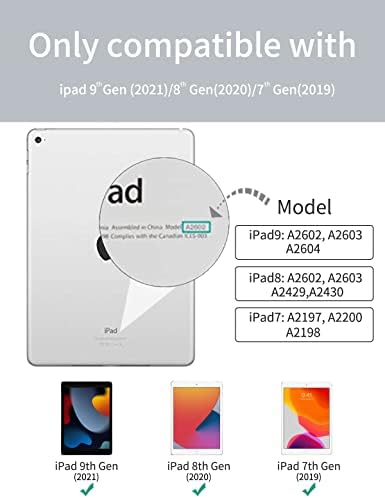 Vozehui tok iPad 10.2 inch 9./8./7. Generációs-360 fokban Forgó Ügyben (2021/2020/2019),Aranyos Márvány Nyomtatás iPad Esetében
