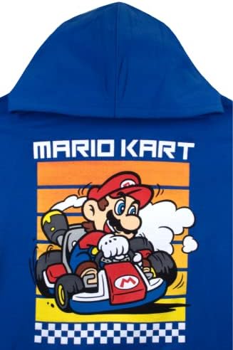 Nintendo Super Mario Kardigán, T-Shirt Combo 2-Pack a Fiúk, a Fiúk Super Mario Kapucnis Pulcsi, Póló Csomag Szett