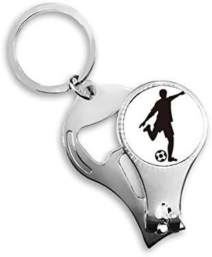 Foci foci Sziluett Sport kulcstartó Gyűrű Multi-function körömvágók Sörnyitó Ajándék