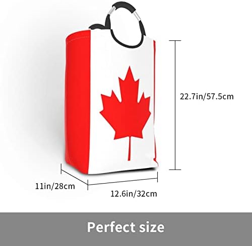 Kanadai zászló Összecsukható Szennyesben Összecsukható Szennyes Kosár fogantyúval Nagy csomagot szennyesből Szervező Mosoda
