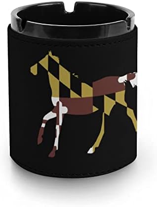 Maryland Zászló Ló Bőr Hamutartó Divatos hamutartót a Szivar Itthon Irodai Dekoráció