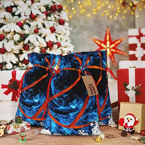 Zsinór Karácsonyi Ajándék Táska Kék-Láng-Tűz-Kosárlabda Ajándék Csomagolás Zsák Karácsonyi Ajándék Csomagolás Zsák -, Zacskó