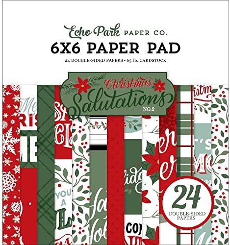 Echo Park Papír Gyűjtemény Csomag: Karácsonyi Üdvözlet No. 2 12 x 12 Szilárd Papír Csomag + Karácsonyi Üdvözlet No. 2 6 x