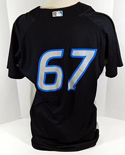 2008-10 Toronto Blue Jays 67 Játék Kibocsátott Fekete Jersey gyakorlást ST 48 81 - Játék Használt MLB Mezek