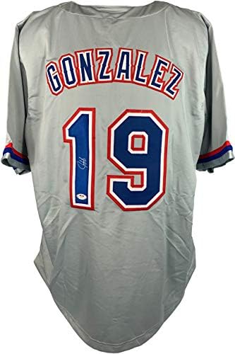 Juan Gonzalez dedikált, aláírt mez MLB Texas Rangers PSA COA MVP