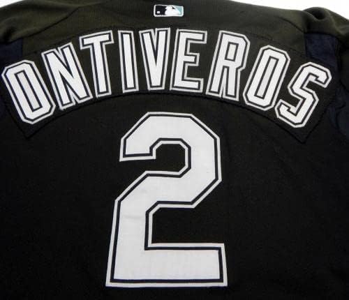 2003-06 Florida Marlins Emilio Ontiveros 2 Játék Használt Fekete Jersey BP ST L 115. - a Játékban Használt MLB Mezek