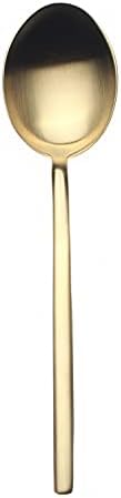 Mepra AZB10801108 Miatt Jég Oro Moka Kanál – [Csomag 24], 11.1 cm, Csiszolt Arany, Matt Kivitelben, Mosogatógép, Edények