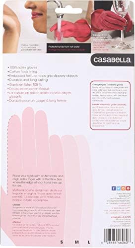 Casabella Prémium Waterblock Újrafelhasználható Háztartási Tisztítószer Kesztyű, Közepes, Rózsaszín