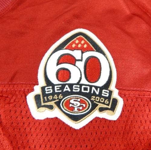 2006-ban a San Francisco 49ers Jesse Palmer 7 Játék Használt Piros Mez 60 Évszakok P 35 - Aláíratlan NFL Játék Használt