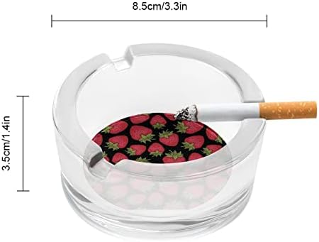 Rózsaszín Eper Cigaretta Üveg Hamutartó Kerek Dohányzás Jogosultja Ash Tálcát Home Hotel Asztali Dekoráció