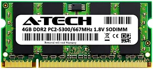 Egy-Tech 8GB (2x4GB) DDR2 667MHz SODIMM PC2-5300 1.8 V CL5 200-Pin Non-ECC nem pufferelt Laptop RAM Memória bővítés Készlet