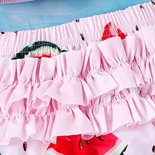 A Lányok Bikini Fürdőruha Nyári Bowknot Görögdinnye Nyomtatott Fodor Kétrészes Fürdőruha Kisgyermek Lányok Bikini-Fürdőruha