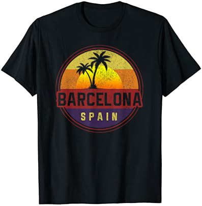 Barcelona Póló - Spanyolország Spanyol Vintage Retro Nyári Ajándék Póló