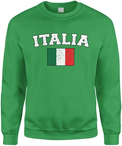 Cybertela Kifakult Szomorú Olasz Olaszország Italia Zászló Sleeve Pulóver
