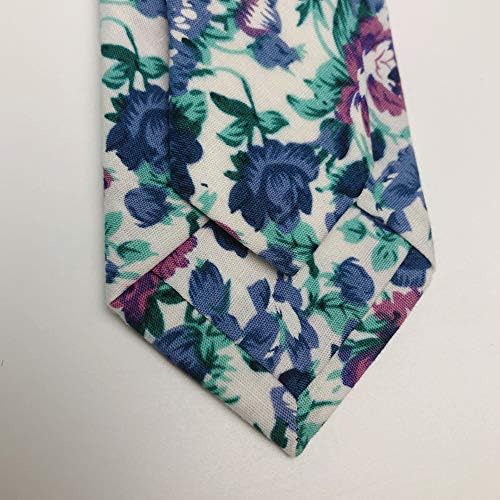 Mantieqingway Férfi Pamut Nyomtatott Virágos Nyakkendő Vékony Nyakkendő