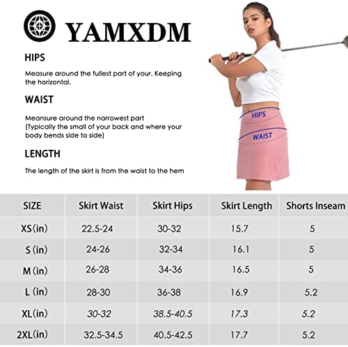 YAMXDM Tenisz Szoknya a Nők Zsebbel Beépített Golf Aktív Szoknyák, a Sport, Tornaterem Képzés a Mindennapi Alkalmi