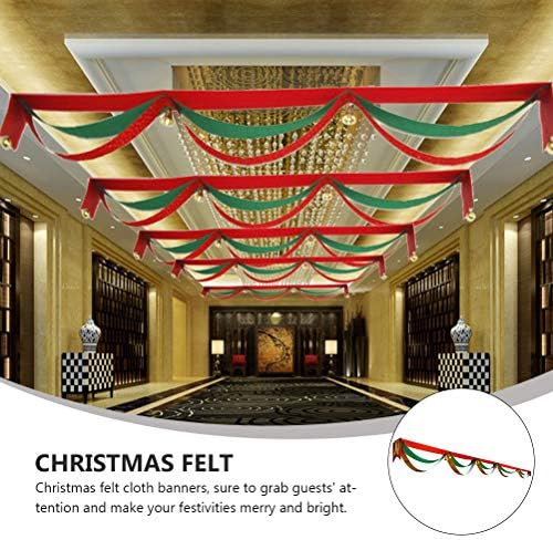 Cabilock Gyönyörű 1db Karácsonyi Hullám Banner háromszintű Bell Fesztivál Lóg a Zászló