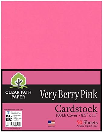 Csomag - 4 Karton Elemek - 8,5 x 11 hüvelyk - 100Lb Cover - Rózsaszín vattacukor; Nagyon Berry Rózsaszín; Alma, Piros; Rágógumi