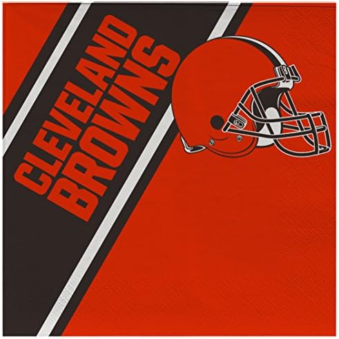 Kacsa Ház NFL Cleveland Browns Eldobható Papír Szalvéta Csomag 20 fehér