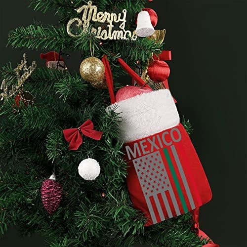 Amerikai Zászló Mexikó Karácsonyi Csomagokat Aranyos Tote Tároló Tasak Zseb Édesség Ajándék, Karácsonyi Fa Lóg Dekoratív