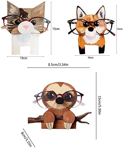 Kézzel készített Állat Szemüveg Jogosultja Art Ajándék, Állat Alakú Tartók Szemüveg, 2023 Új, Fából készült Szemüveg Állni